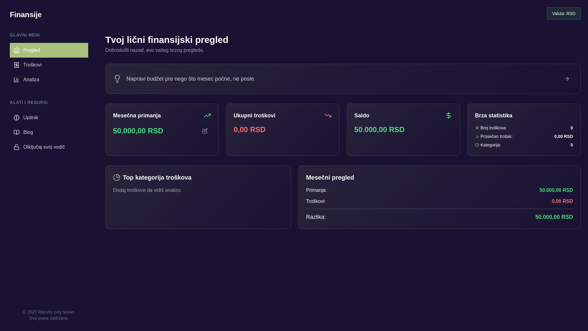 website screenshot of https://budzetiranje.com/