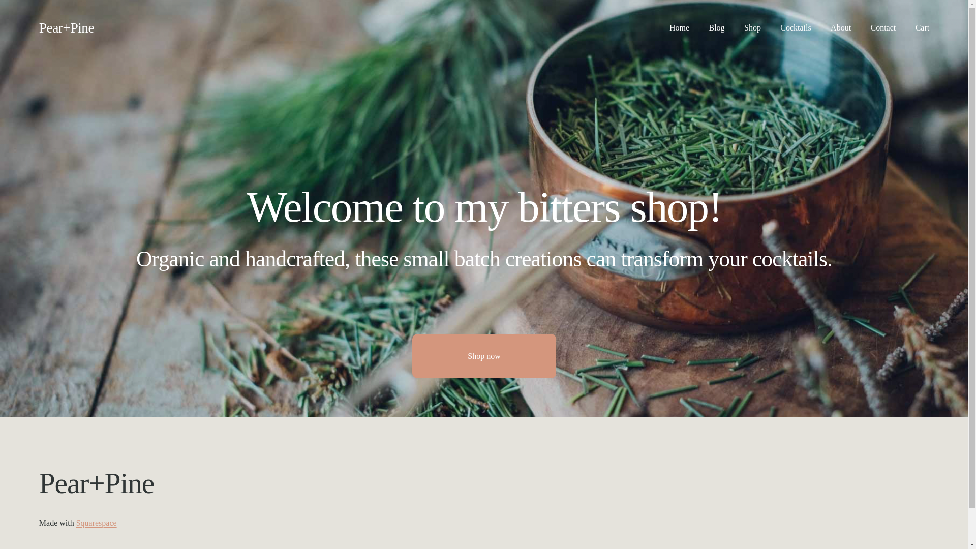 website screenshot of https://pearpinebitters.com/