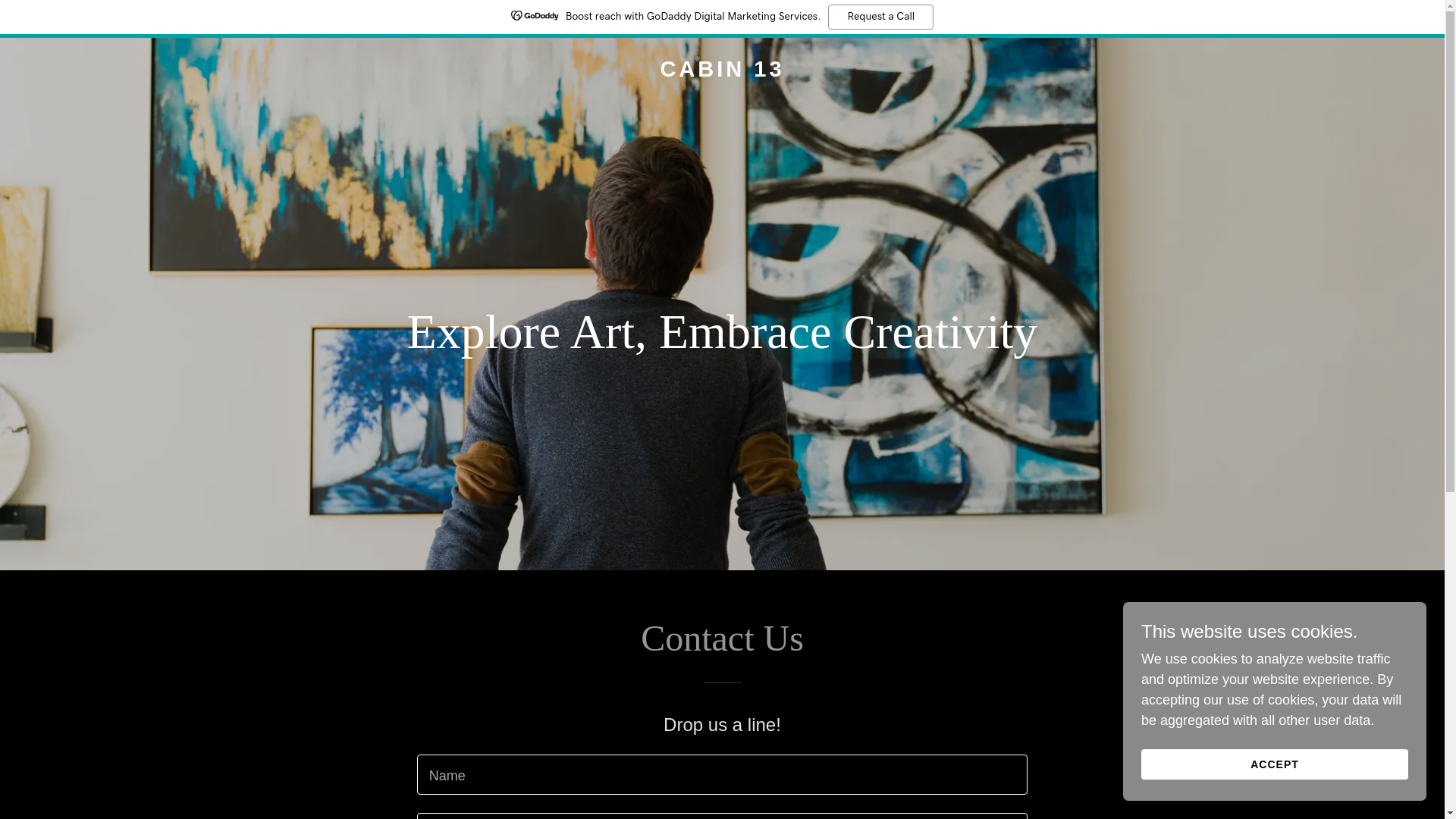 website screenshot of https://cabin-13.com/