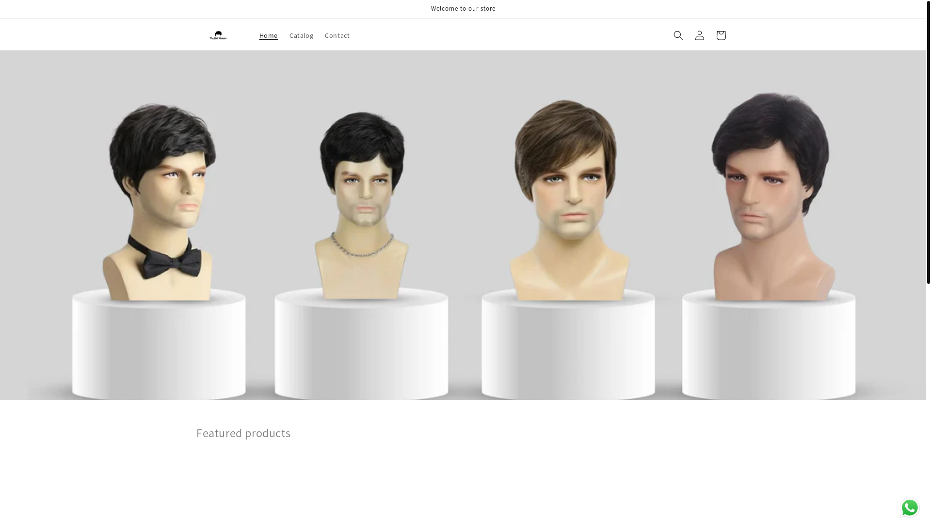 website screenshot of https://thehairheaven.store/