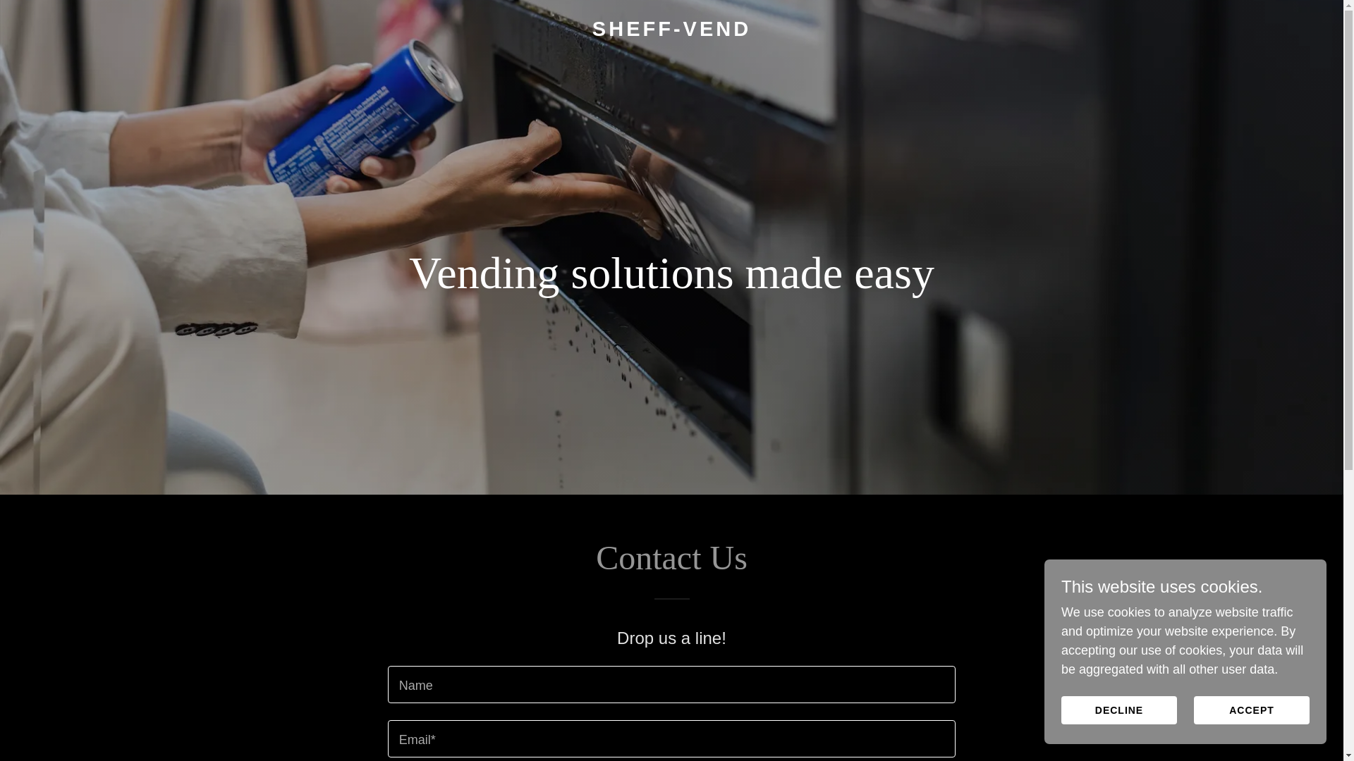 website screenshot of https://sheff-vend.com/