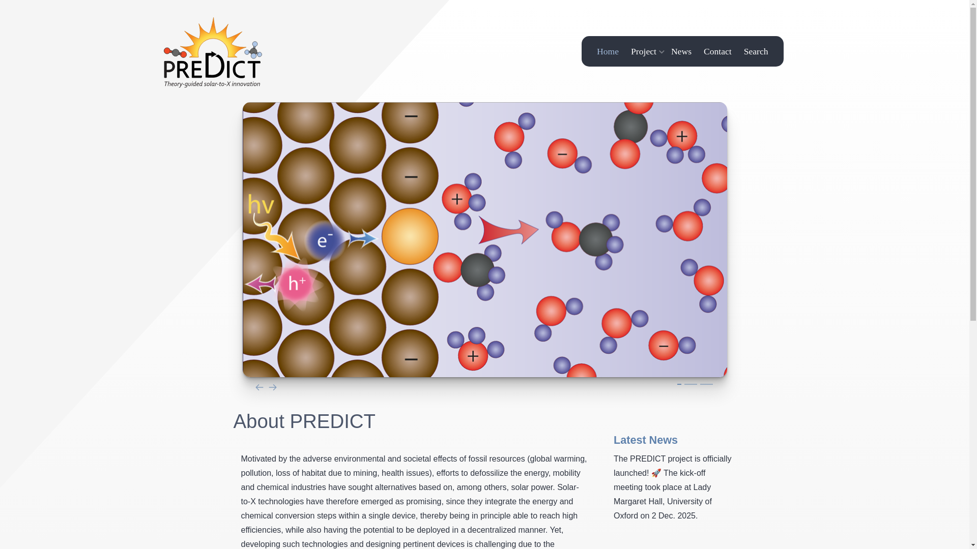 website screenshot of https://eic-predict.eu/