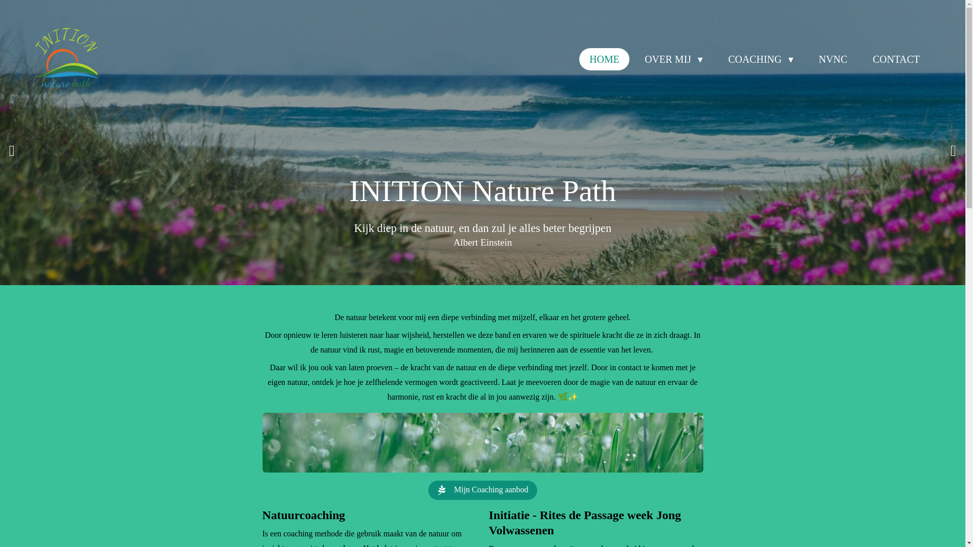website screenshot of https://jongvolwassennatuurcoachingweek.nl/