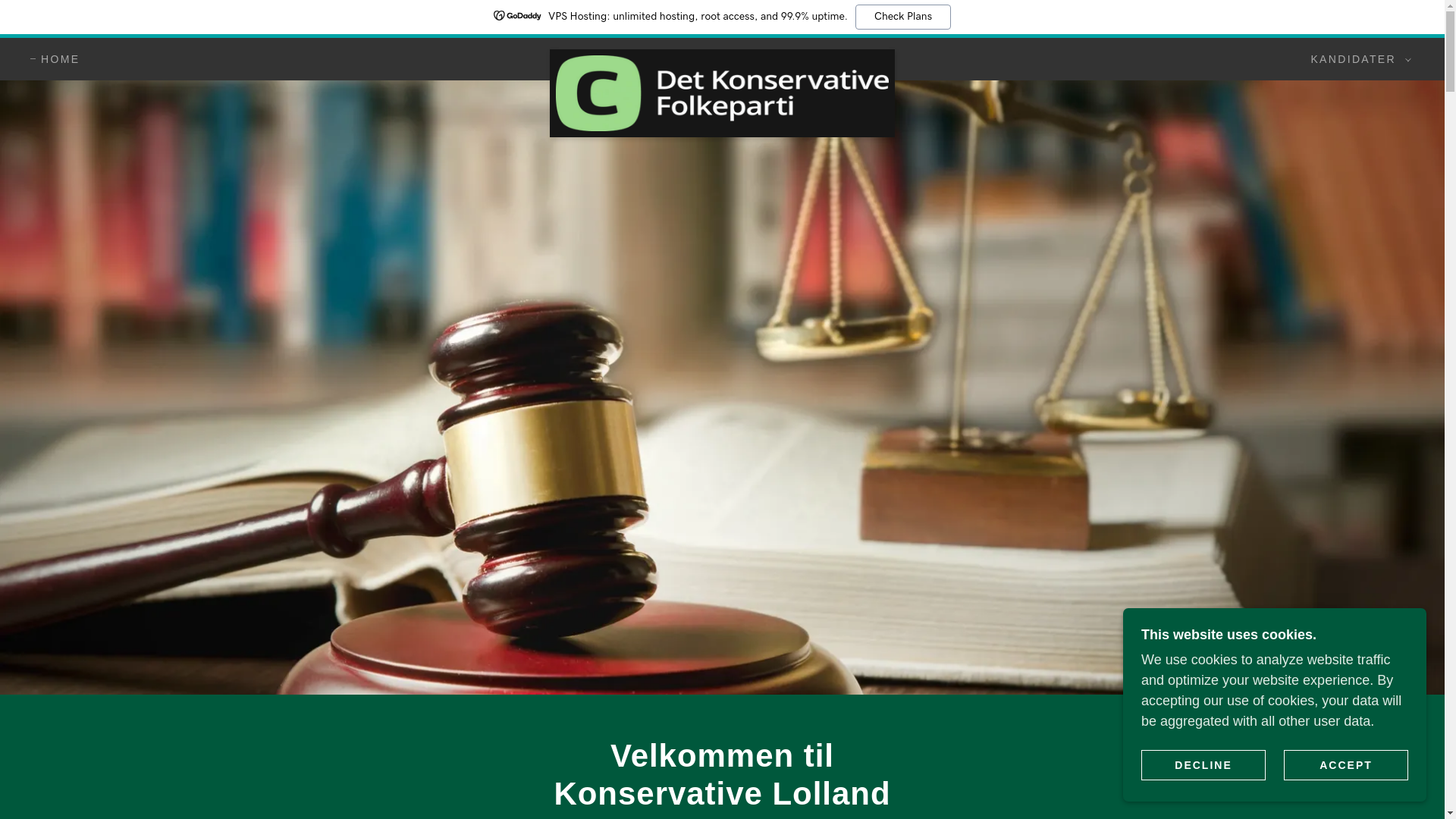 website screenshot of https://konservative-lolland.dk/