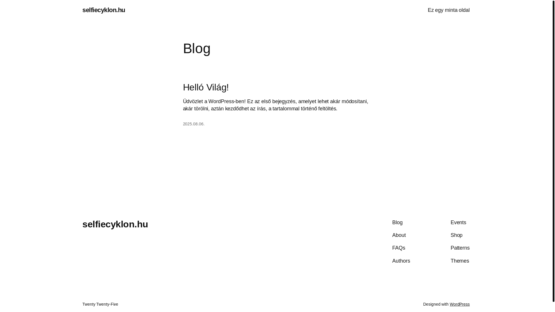website screenshot of https://selfiecyklon.hu/