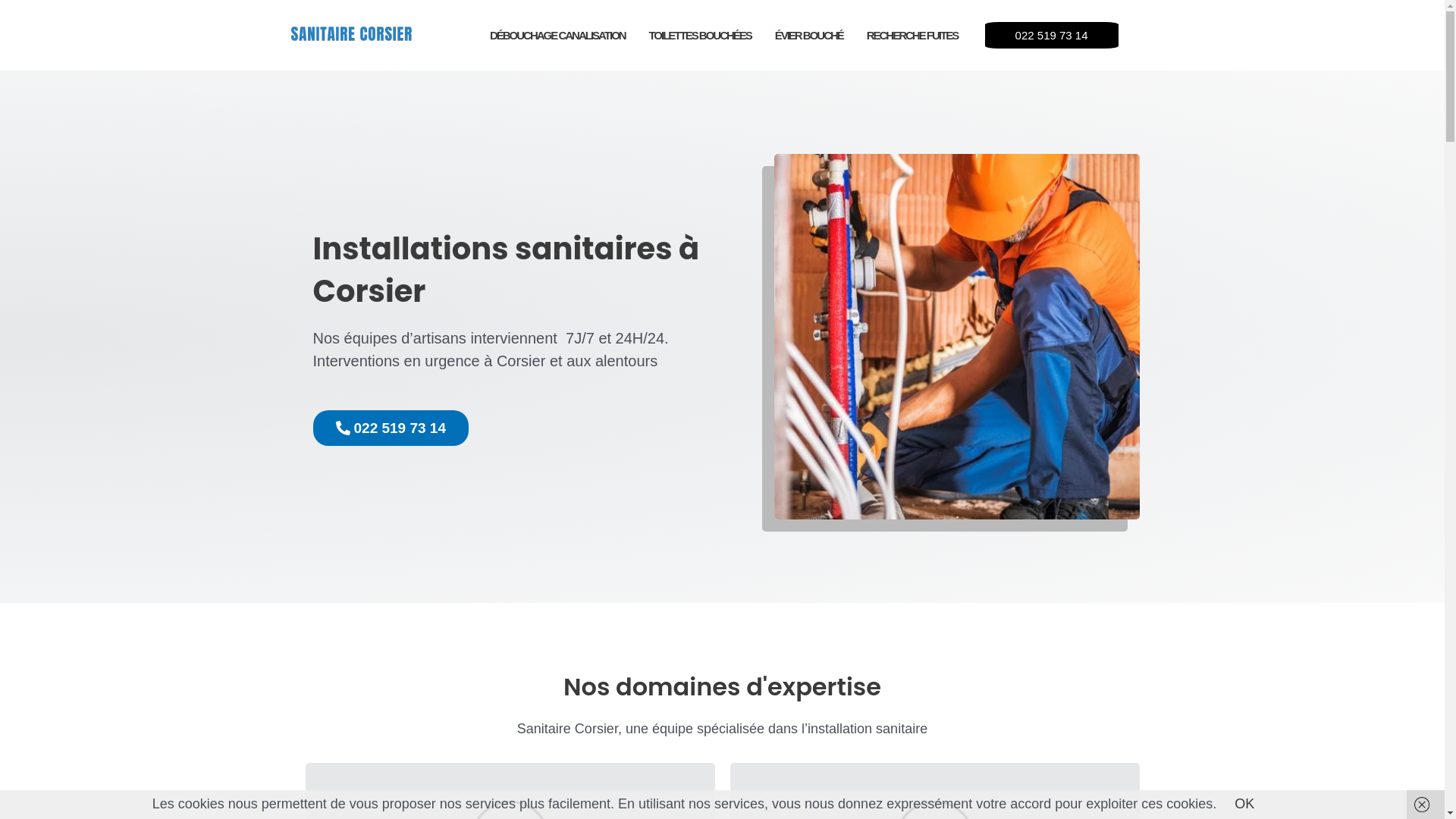 website screenshot of https://sanitairecorsier-ch.pages.dev/