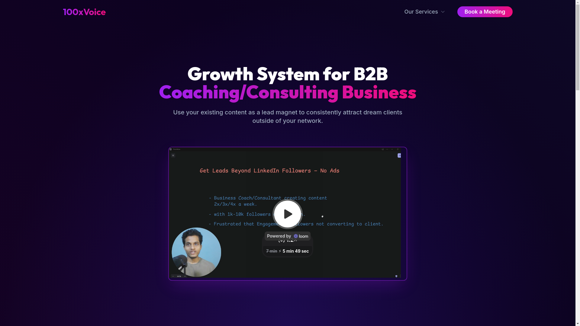 website screenshot of https://brandxvoice.com/