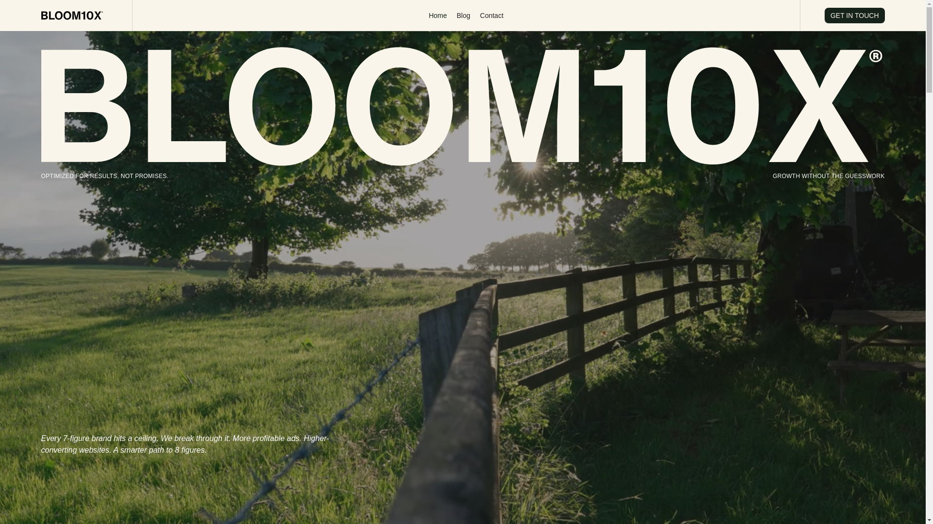 website screenshot of https://teambloom10x.com/
