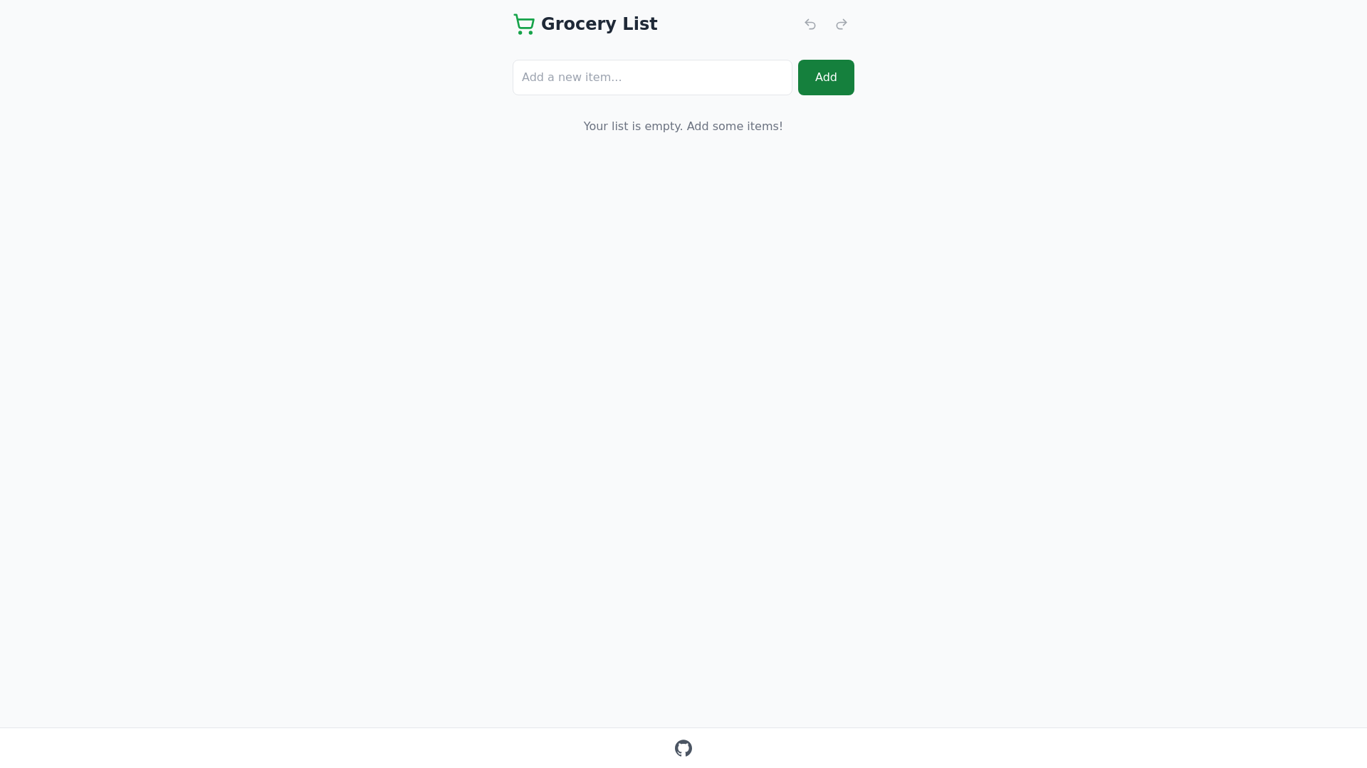 website screenshot of https://bolt-vite-redux-grocery-list.pages.dev/