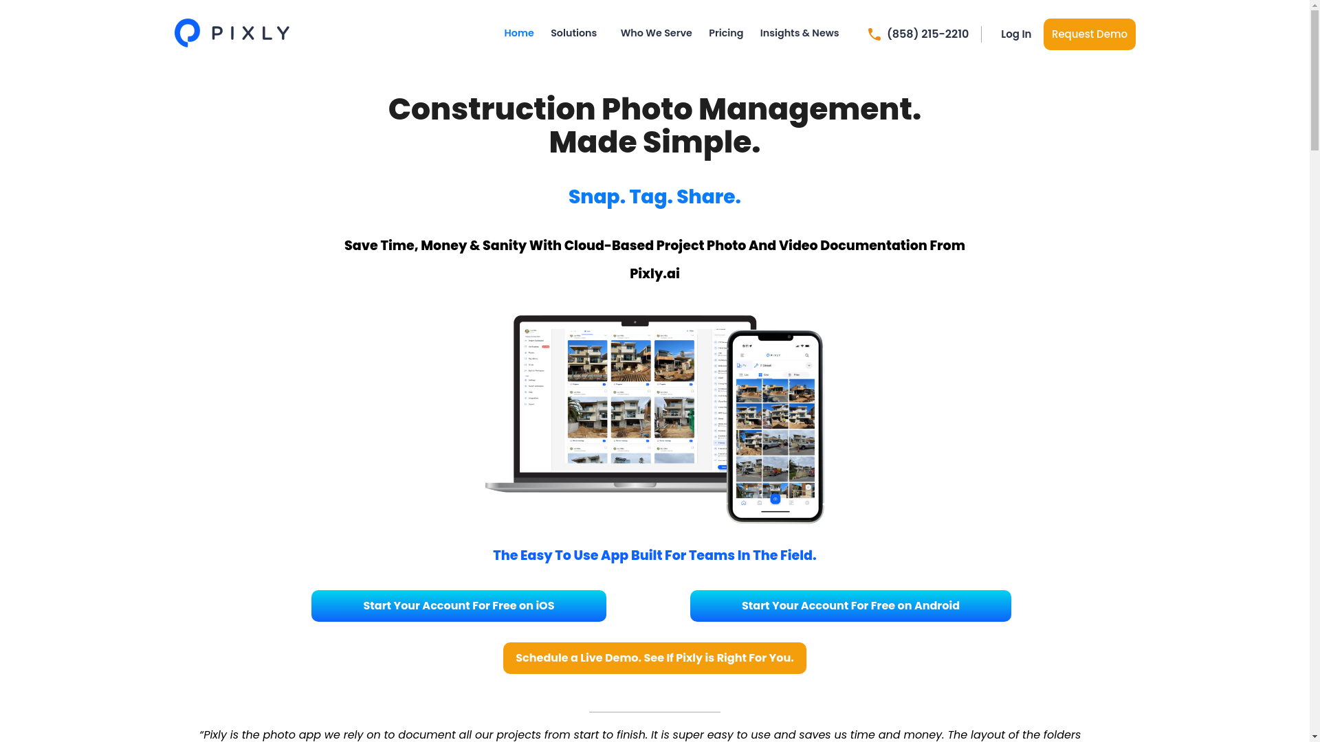 website screenshot of https://pixlyaidocsolutions.com/