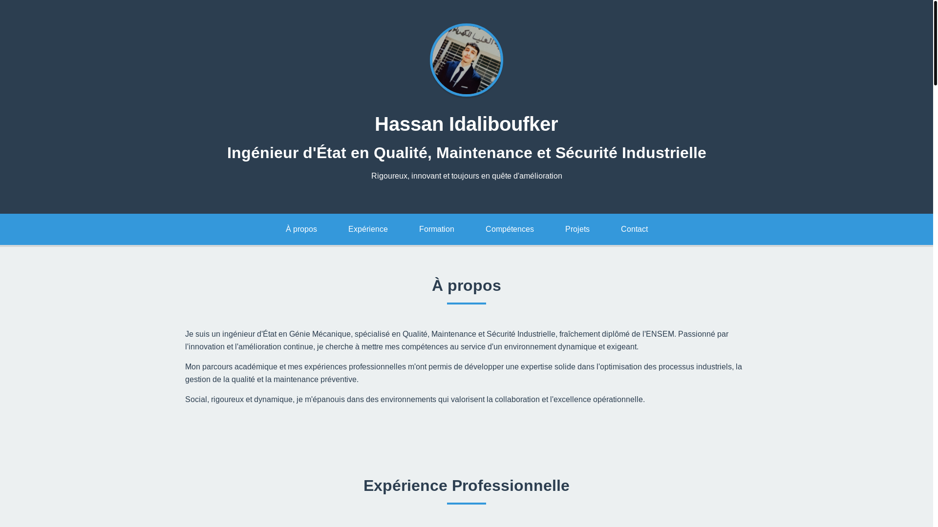 website screenshot of https://hassani-daliboufker.pages.dev/