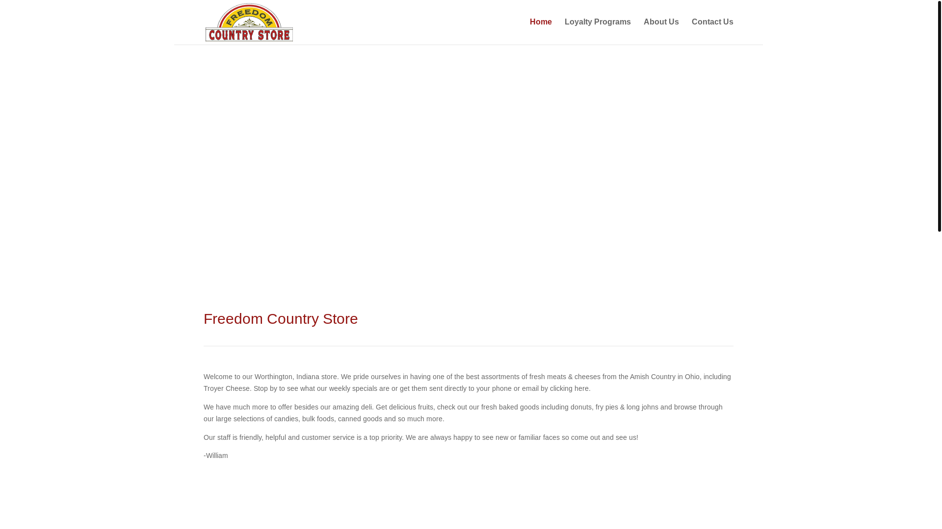 website screenshot of https://freedomscountrystore.com/
