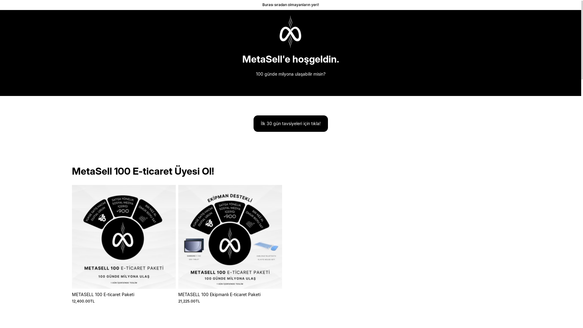 website screenshot of https://metasell.com.tr/