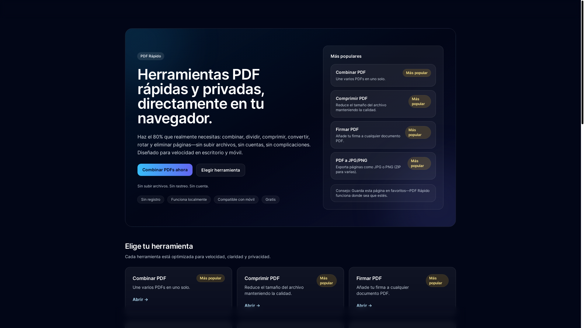 website screenshot of https://instant-pdf-tools-website-spanish.pages.dev/