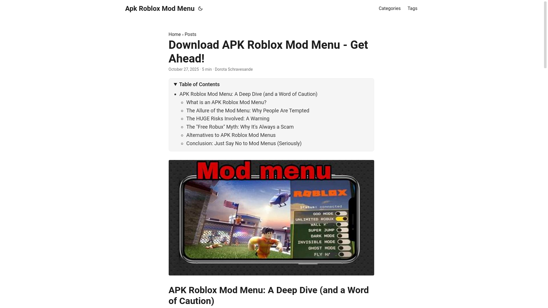 website screenshot of https://apk-roblox-mod-menu.pages.dev/