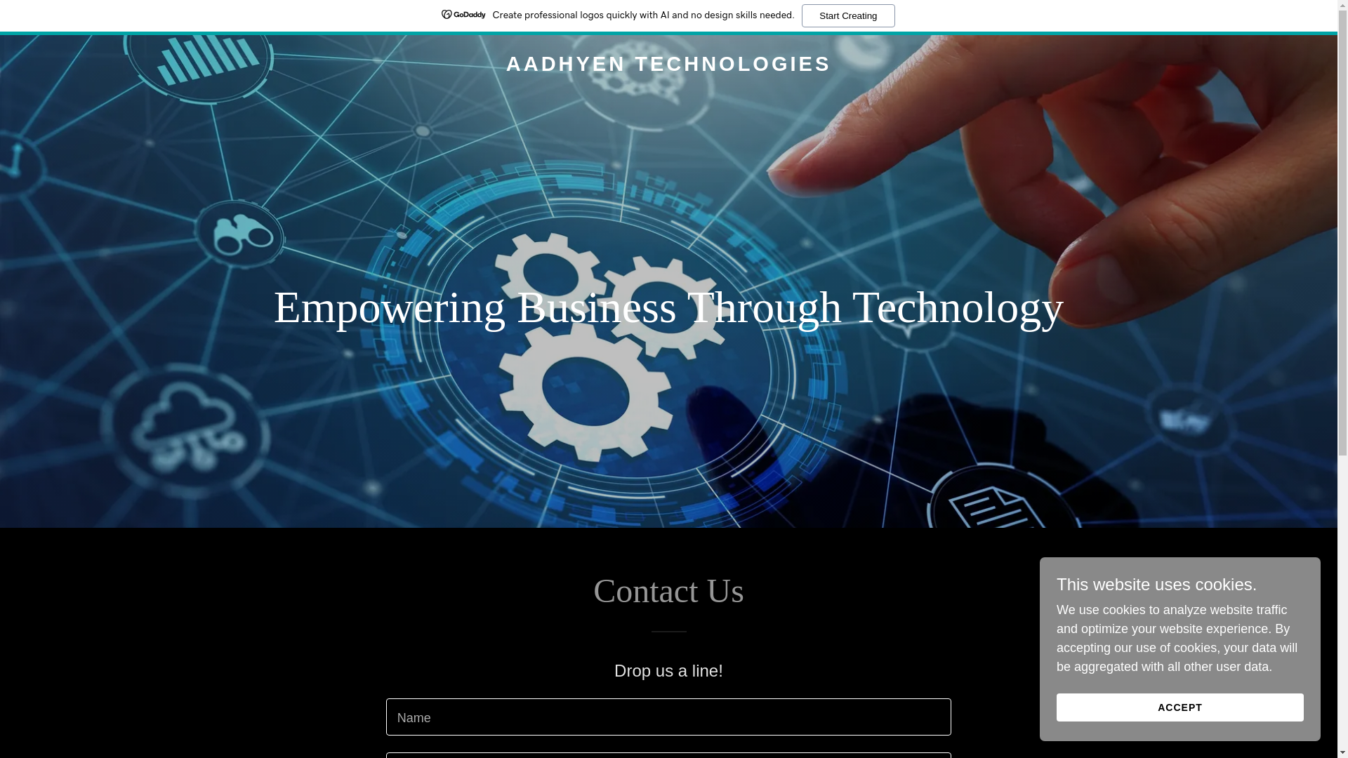 website screenshot of https://aadhyen.com/