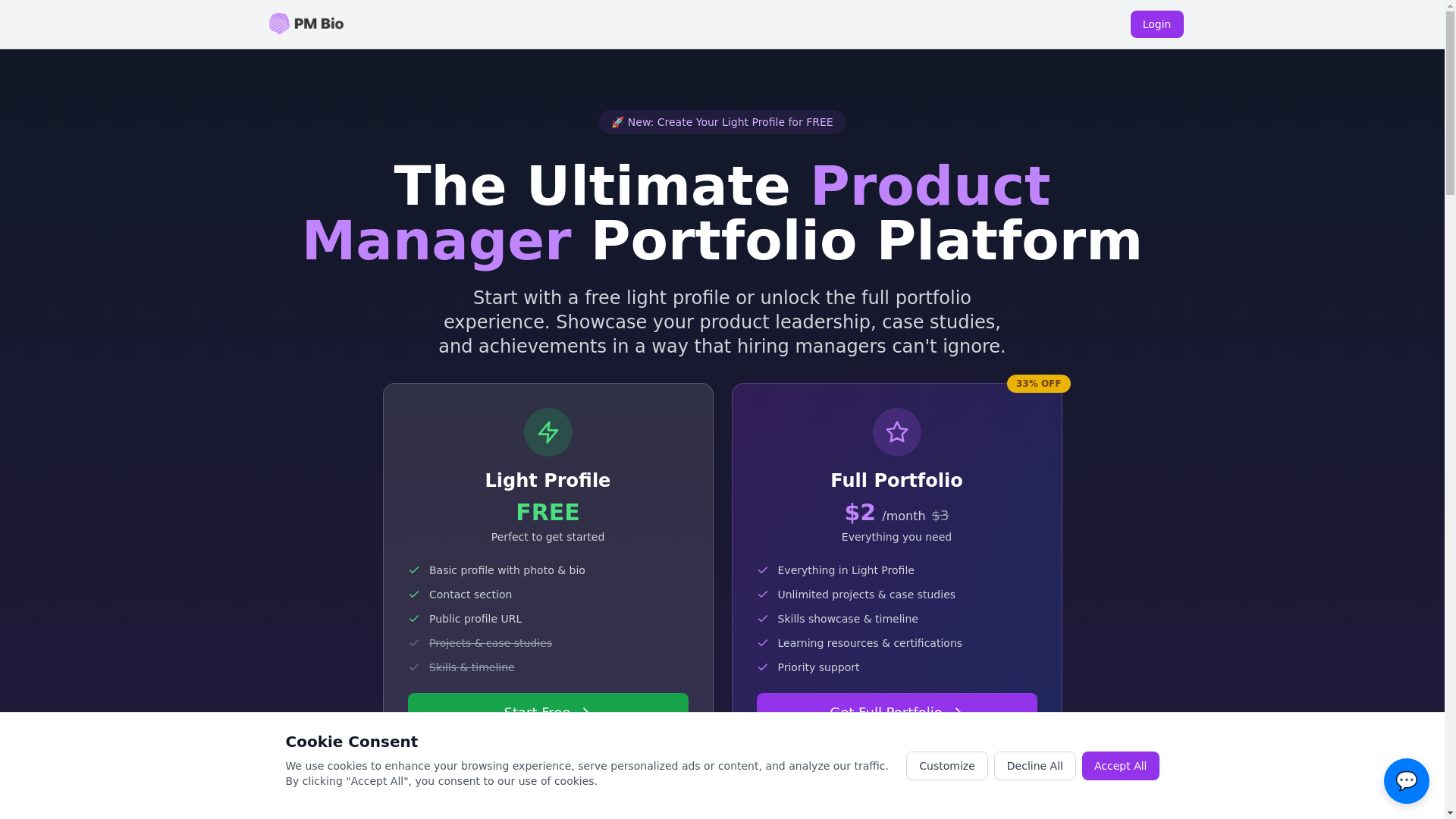 website screenshot of https://productleader.cv/