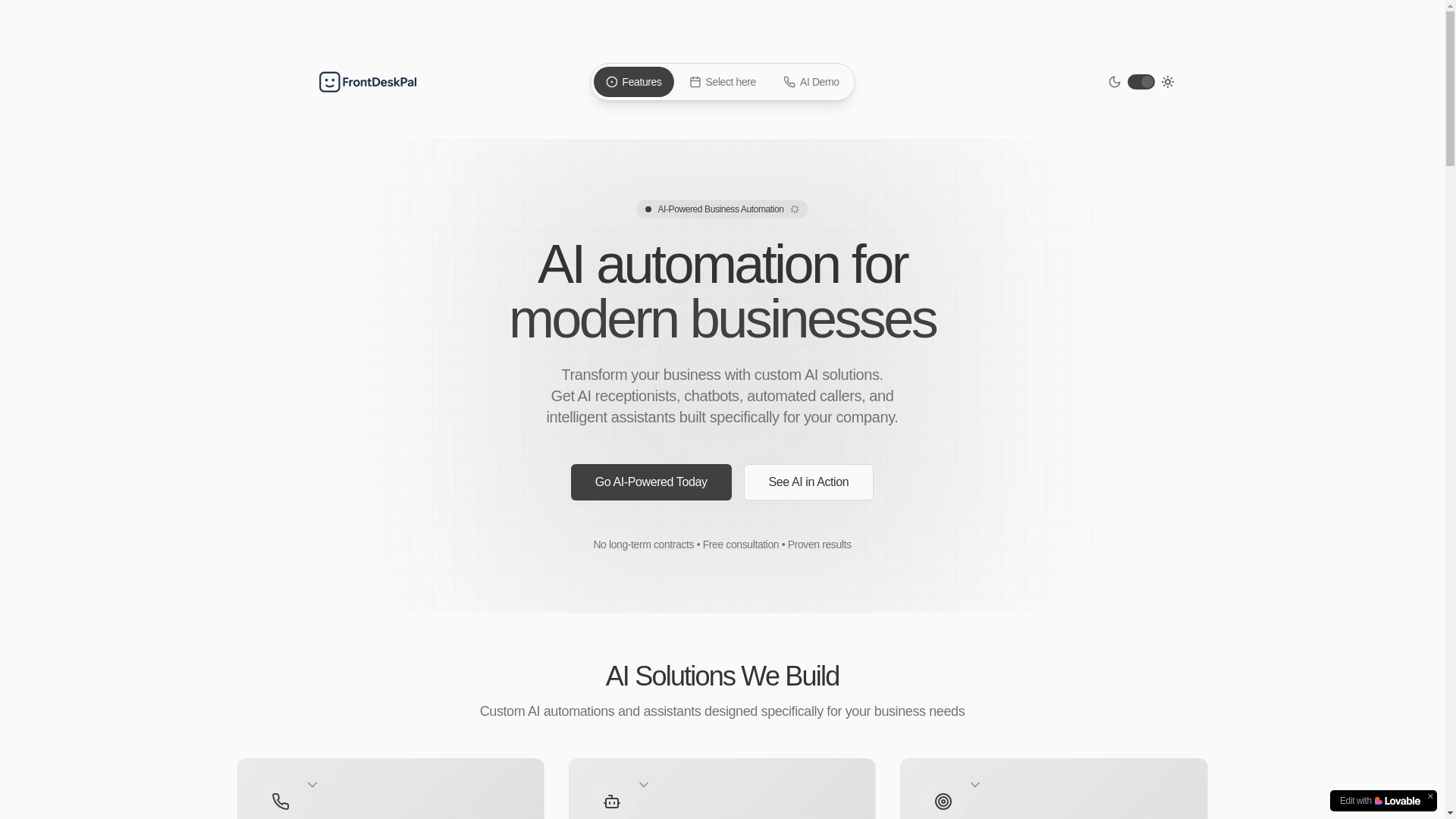 website screenshot of https://frontdeskpal.com/