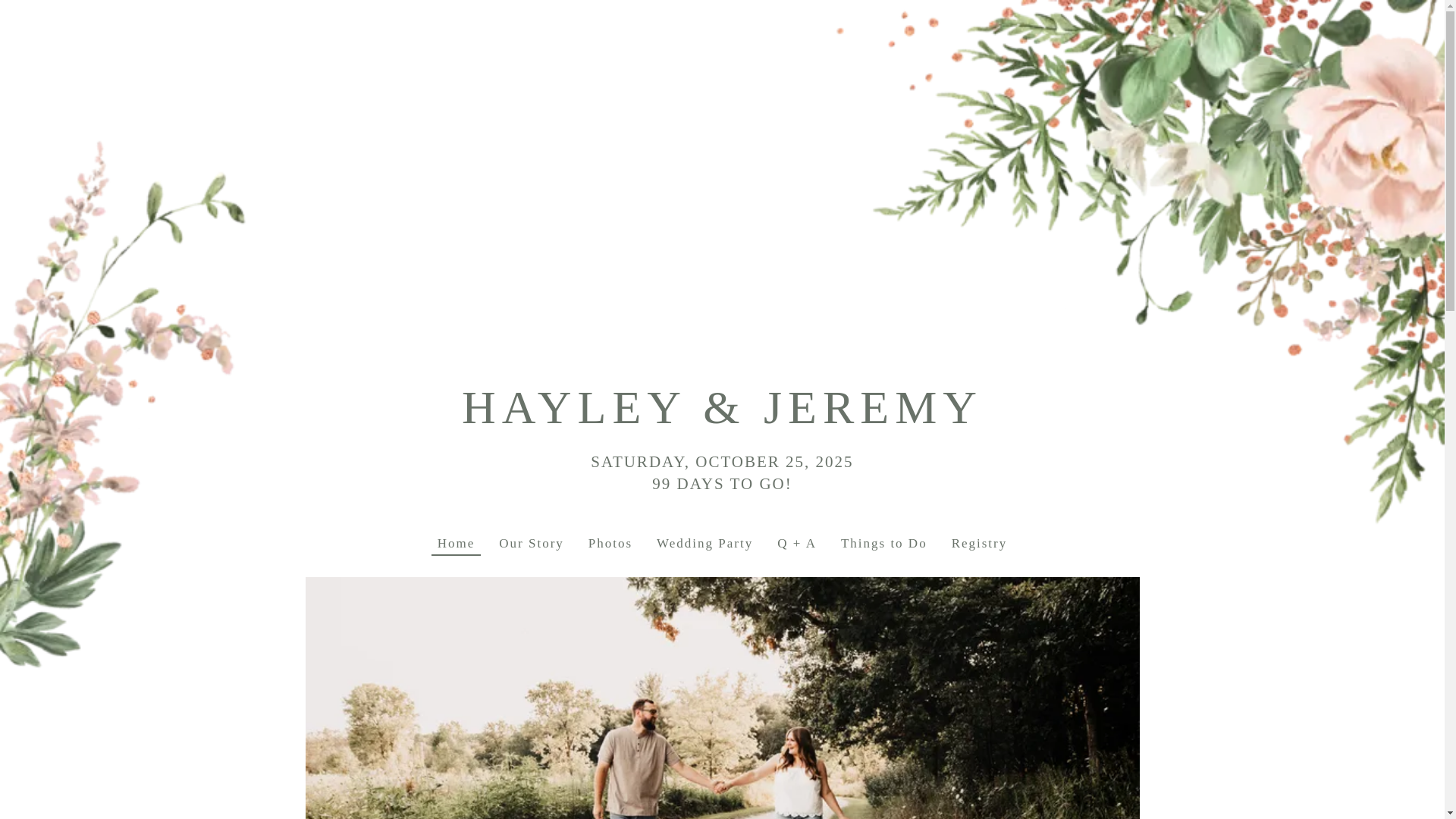 website screenshot of https://hayleyandjeremy2025.com/