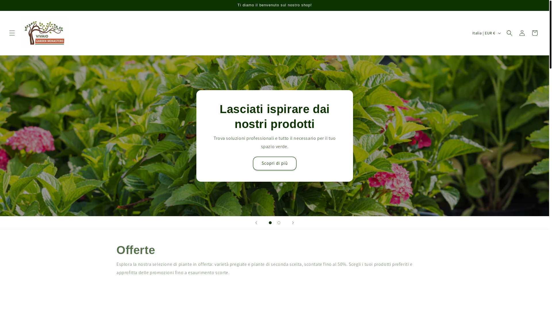 website screenshot of https://vivaiogardenmonastero.com/