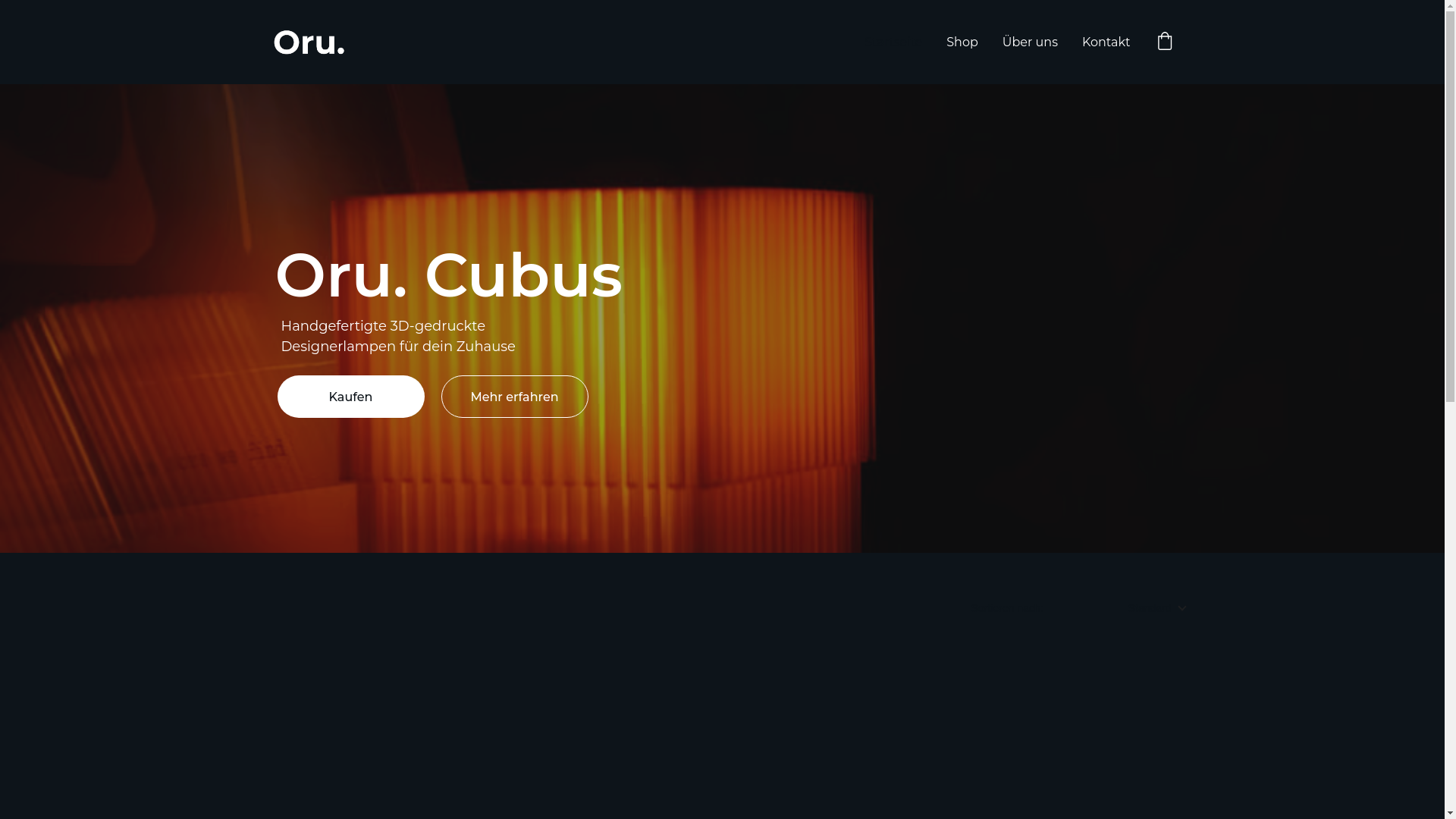 website screenshot of https://orulamps.com/