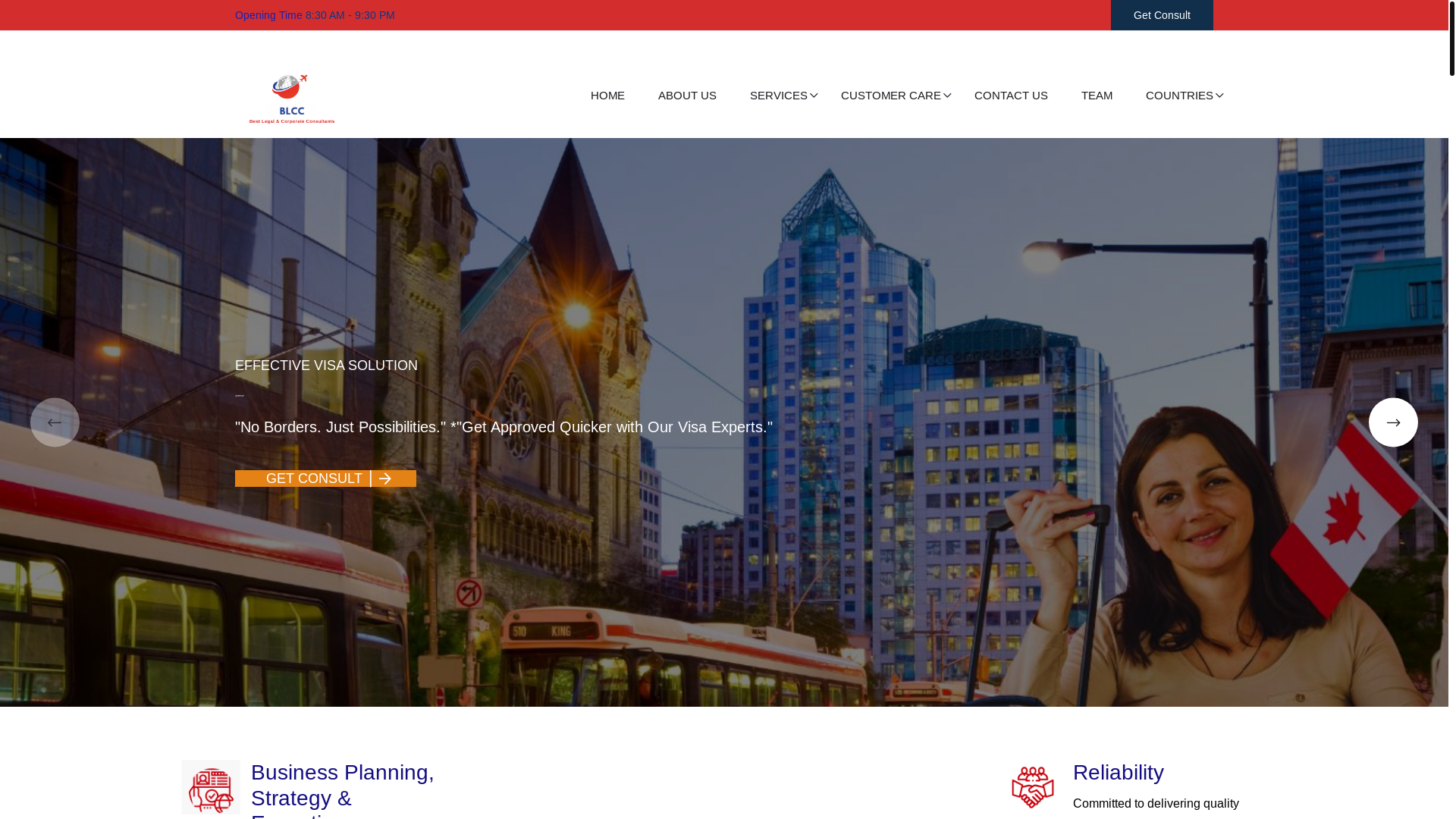 website screenshot of https://bestconsultants.pk/