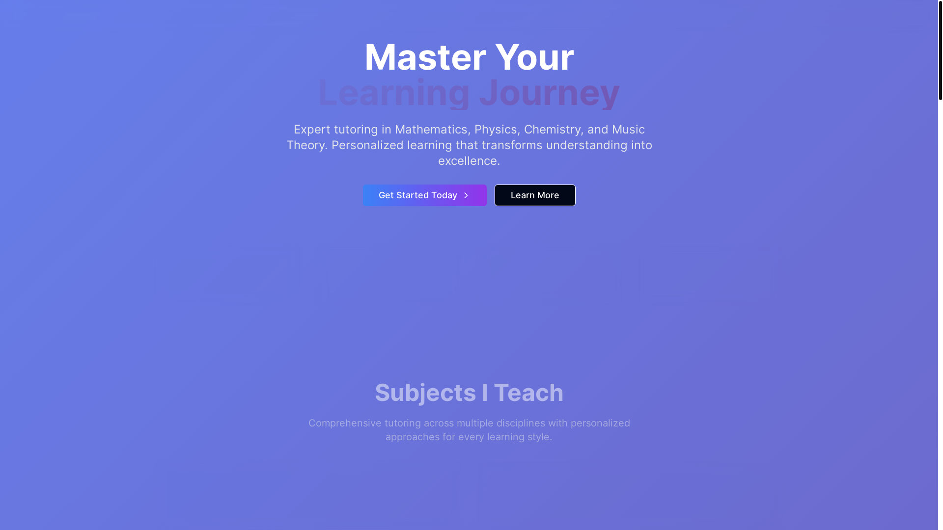 website screenshot of https://stemmtutoring.com/