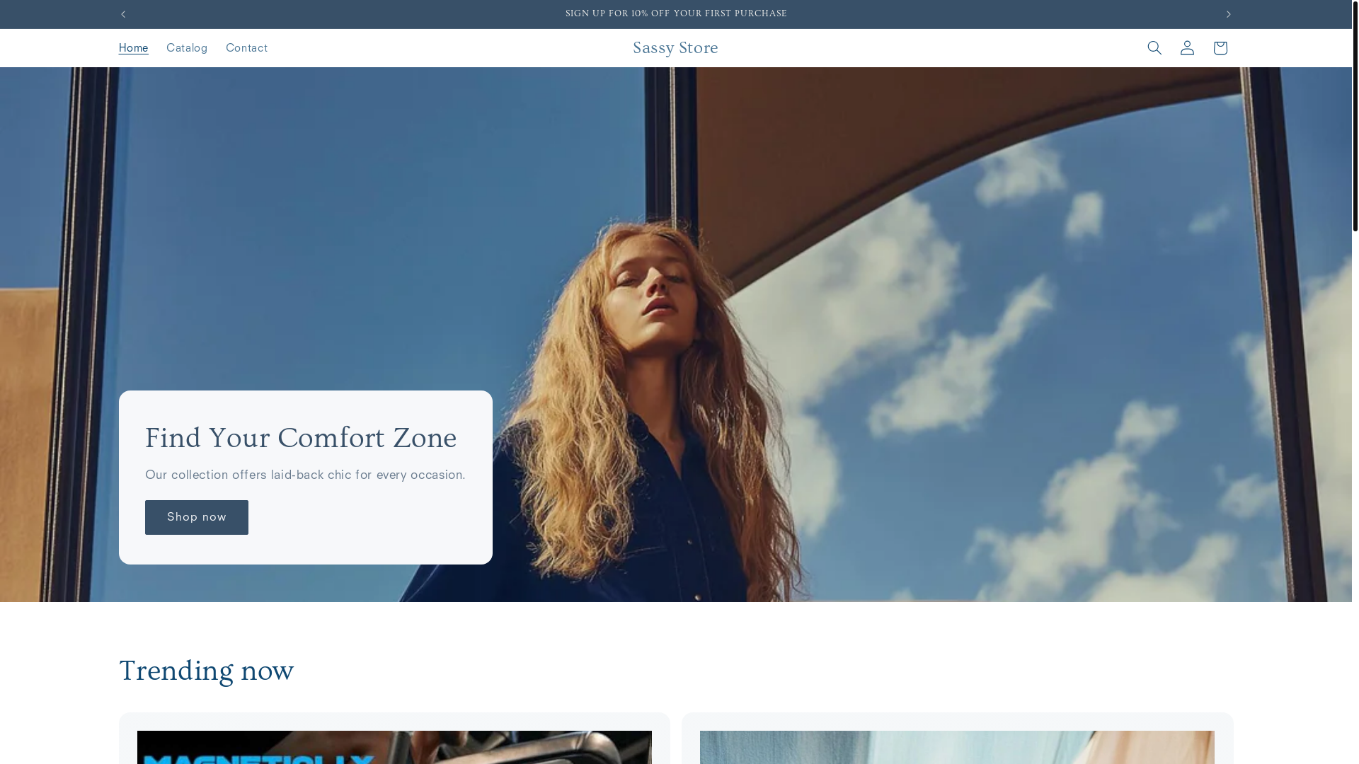 website screenshot of https://sassystore.org/