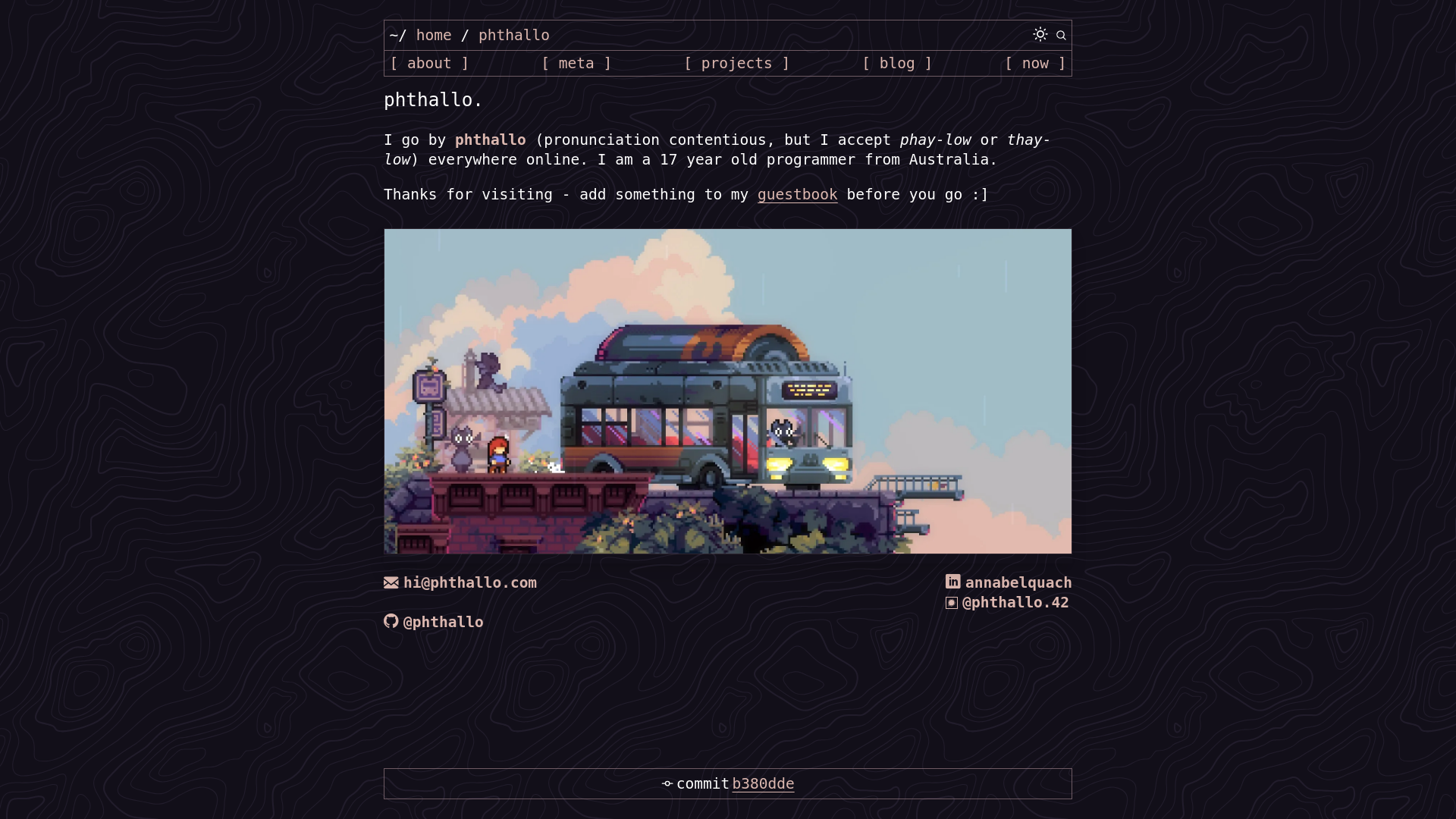 website screenshot of https://phthallo.com/