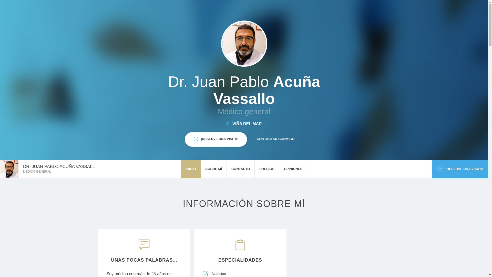 website screenshot of https://drjuanpabloacuna.com/