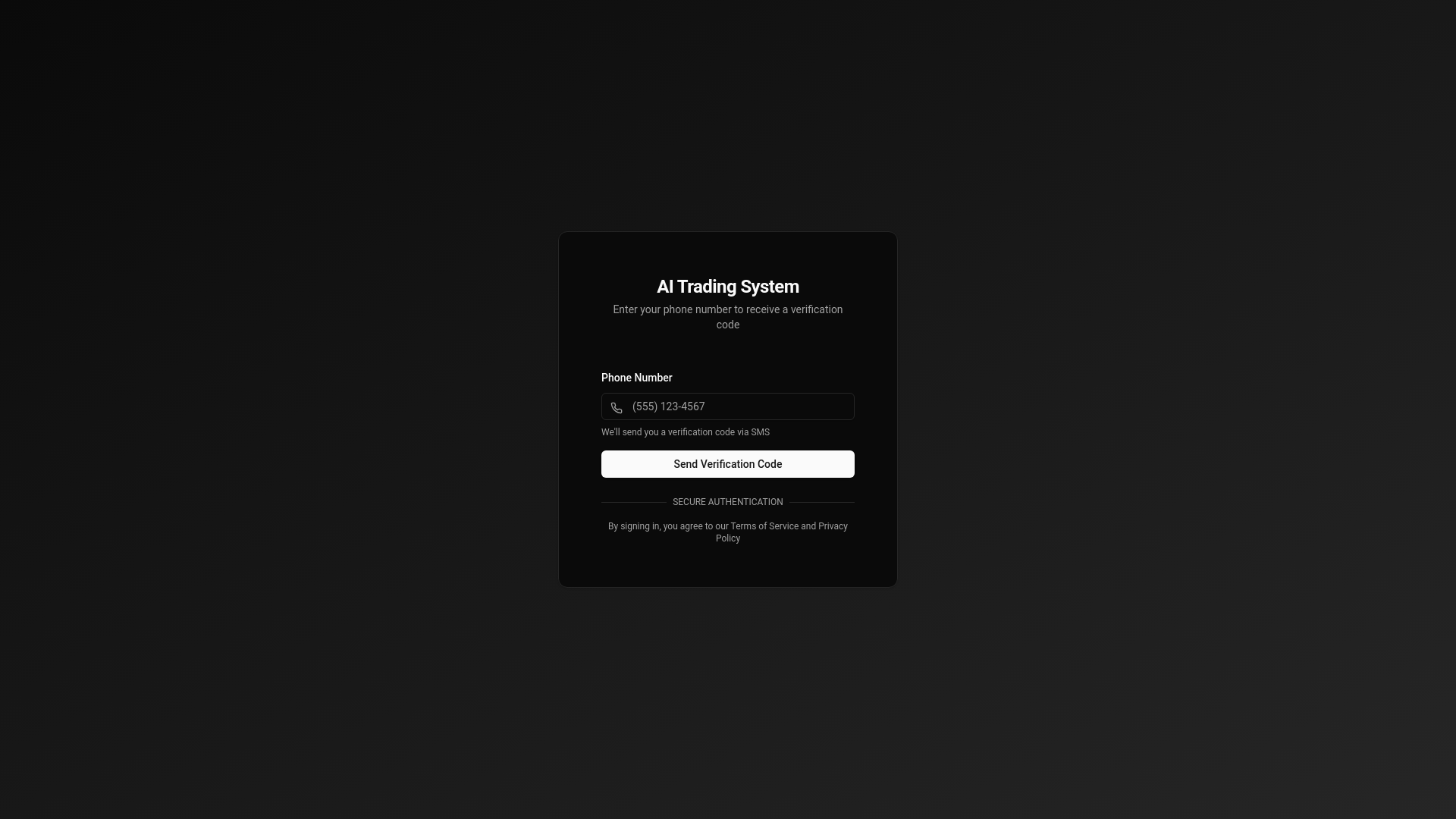 website screenshot of https://ai-trading-frontend-8ya.pages.dev/