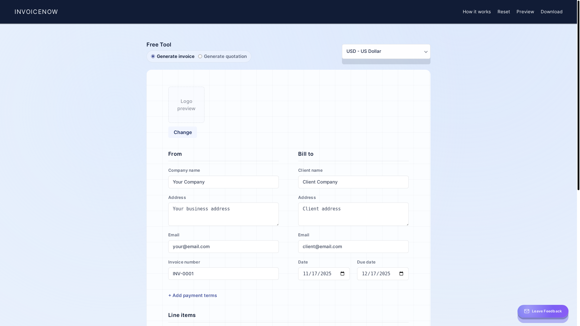 website screenshot of https://invoicenow.co.ke/