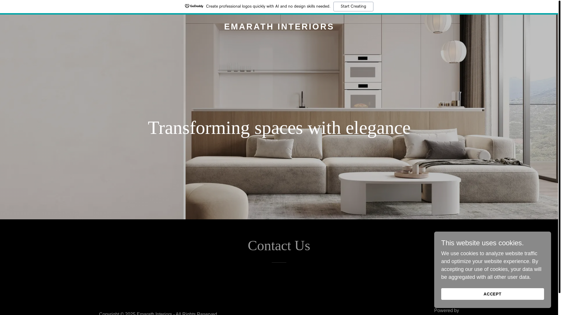 website screenshot of https://emarathinteriors.com/