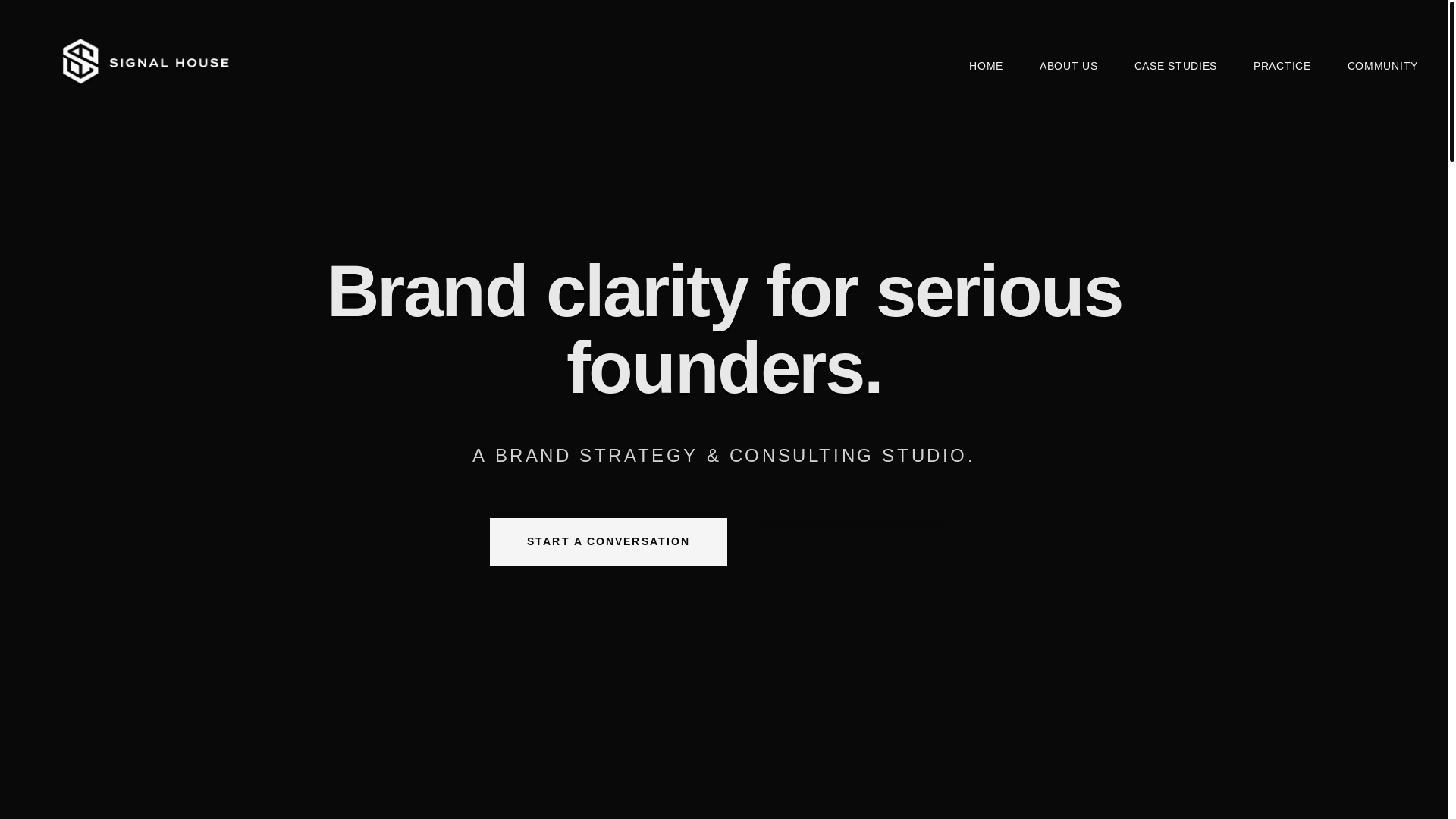 website screenshot of https://thesignalhouse.co/