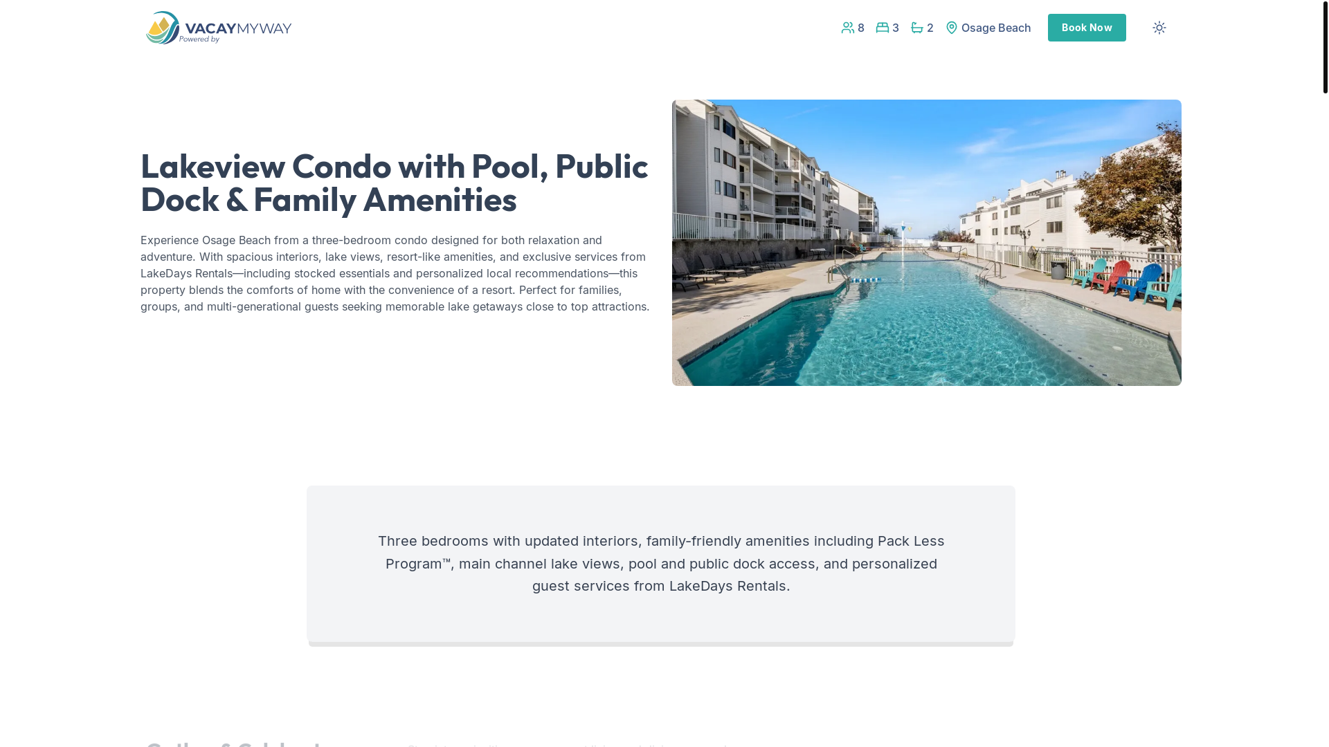website screenshot of https://osagebeachview.house/