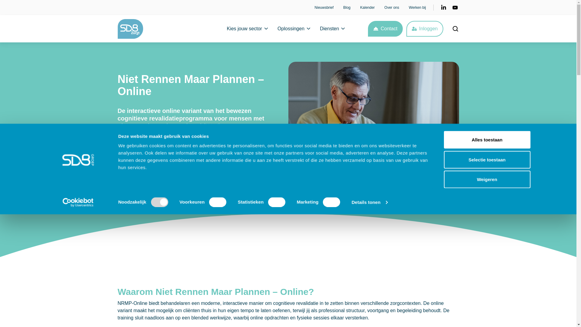 website screenshot of https://nietrennenmaarplannen.nl/