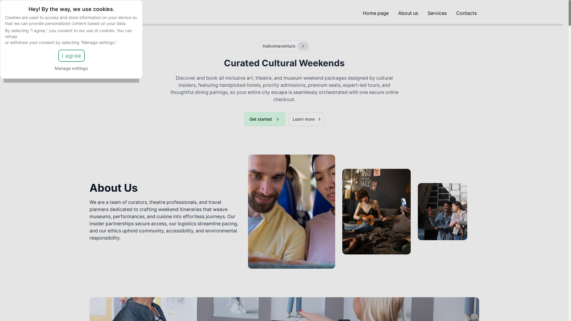 website screenshot of https://tralixomaventuro.info/
