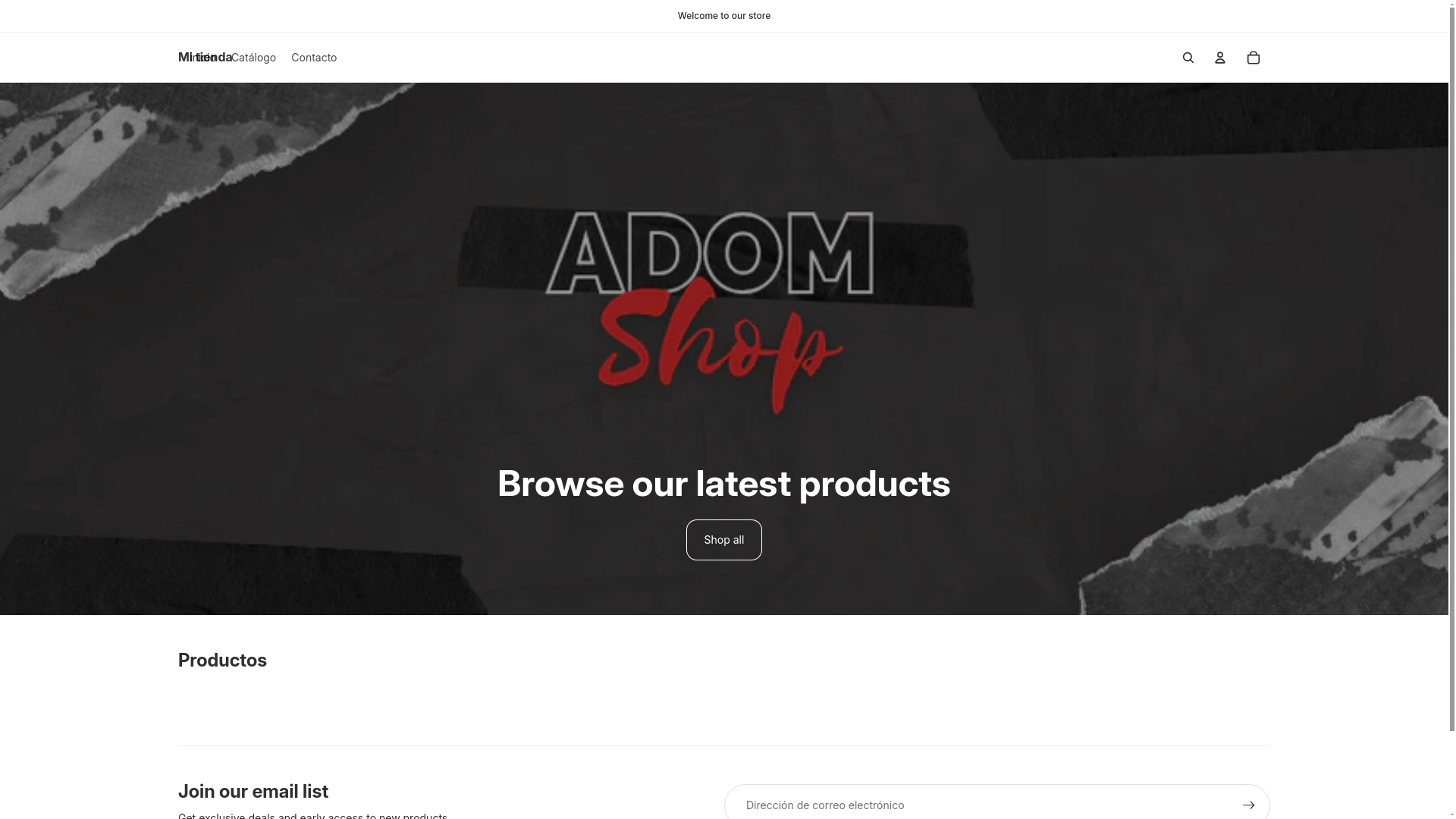 website screenshot of https://adomabad.shop/