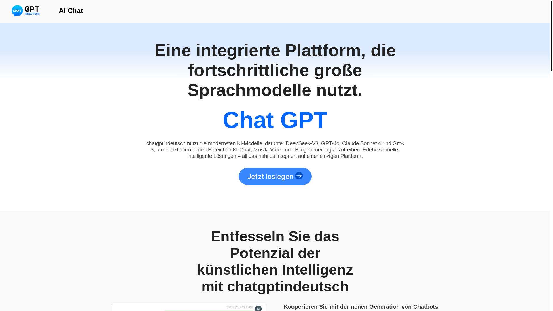 website screenshot of https://chatgptindeutsch.com/
