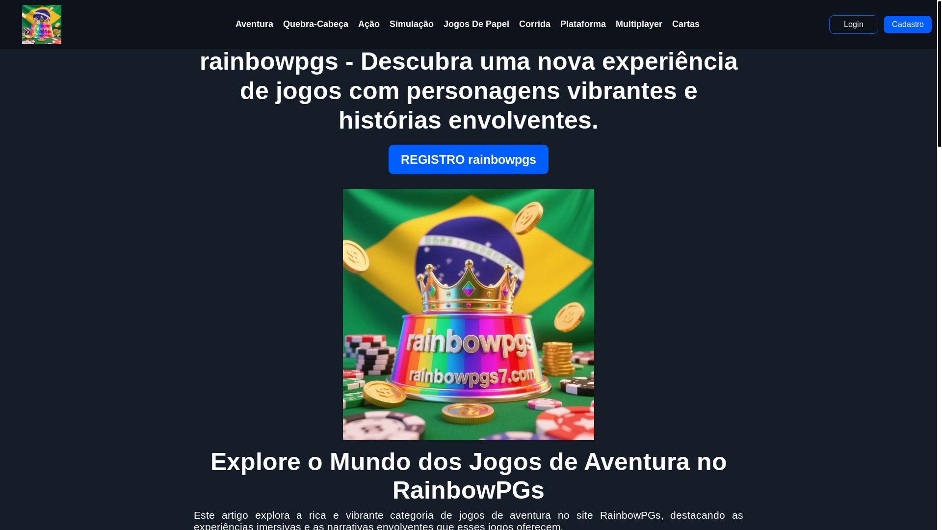 website screenshot of https://rainbowpgs7.com/