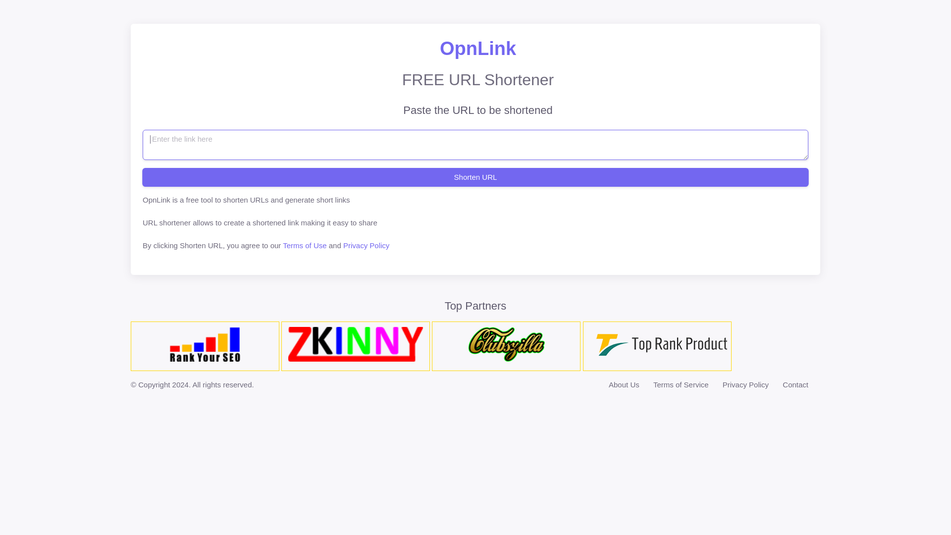 website screenshot of https://opnlink.com/