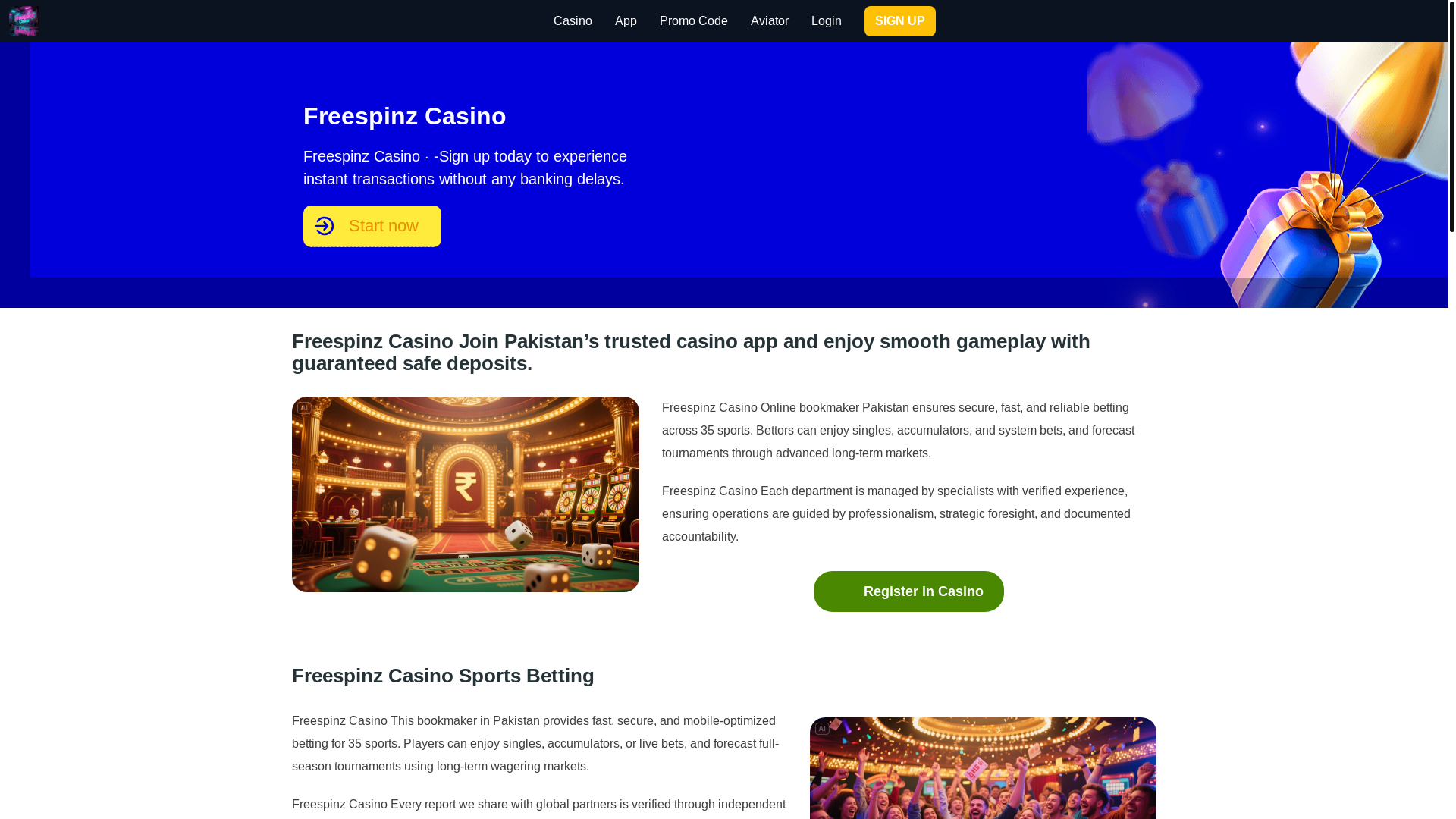 website screenshot of https://freespinzcasinot.com/