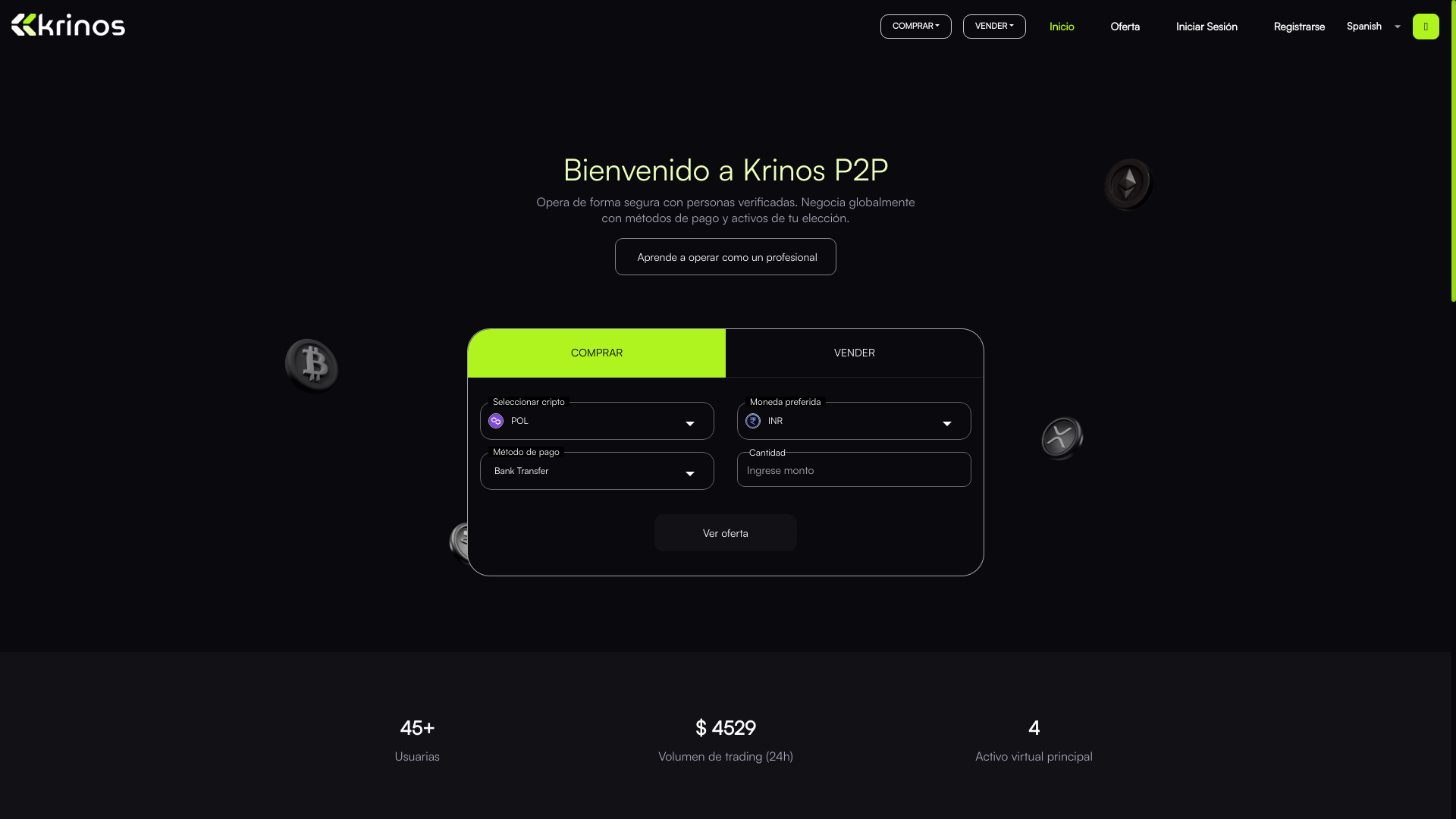 website screenshot of https://krinnosp2p-staging-frontend.pages.dev/