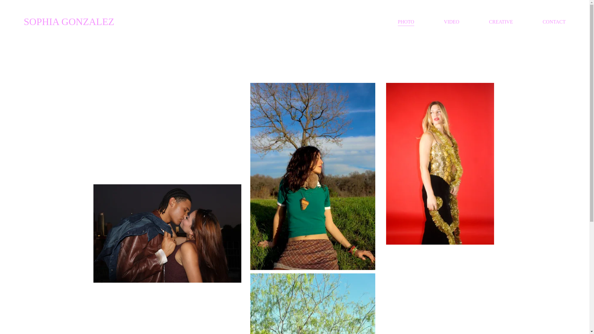 website screenshot of https://sophiagonzalez.art/