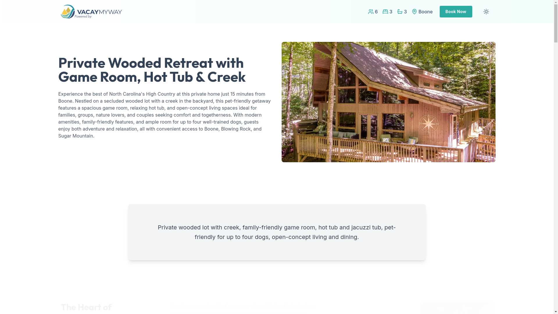 website screenshot of https://boonecreek.house/