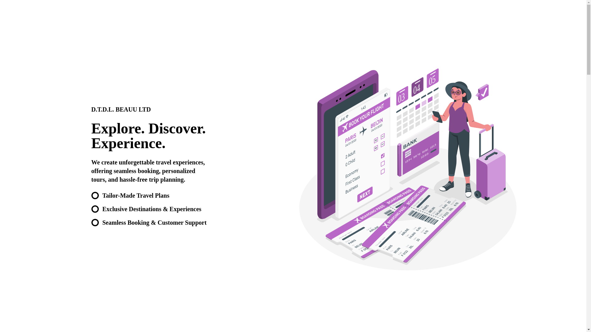 website screenshot of https://dtdlbeauu.com/