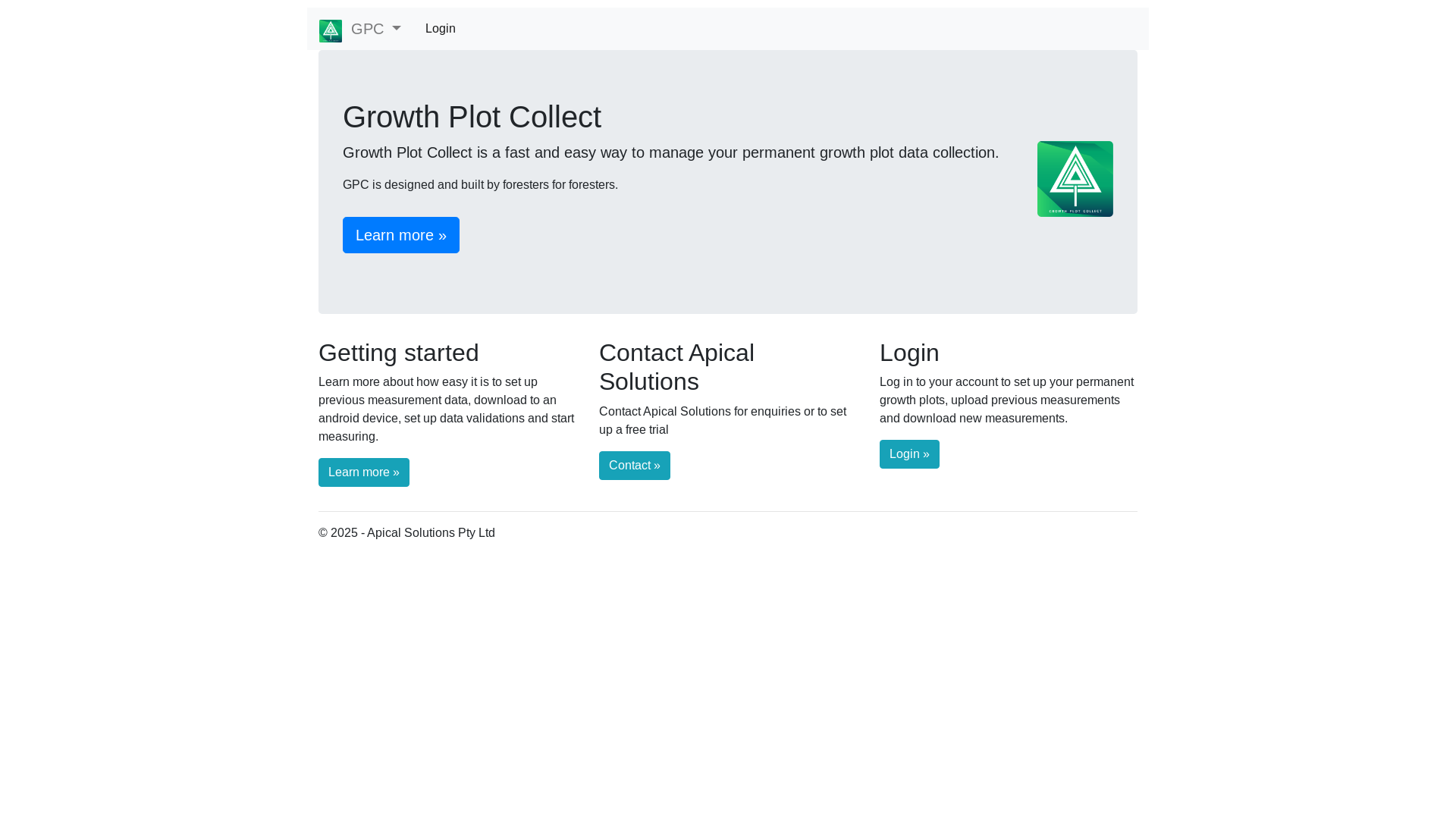 website screenshot of https://growthplotcollect.com.au/