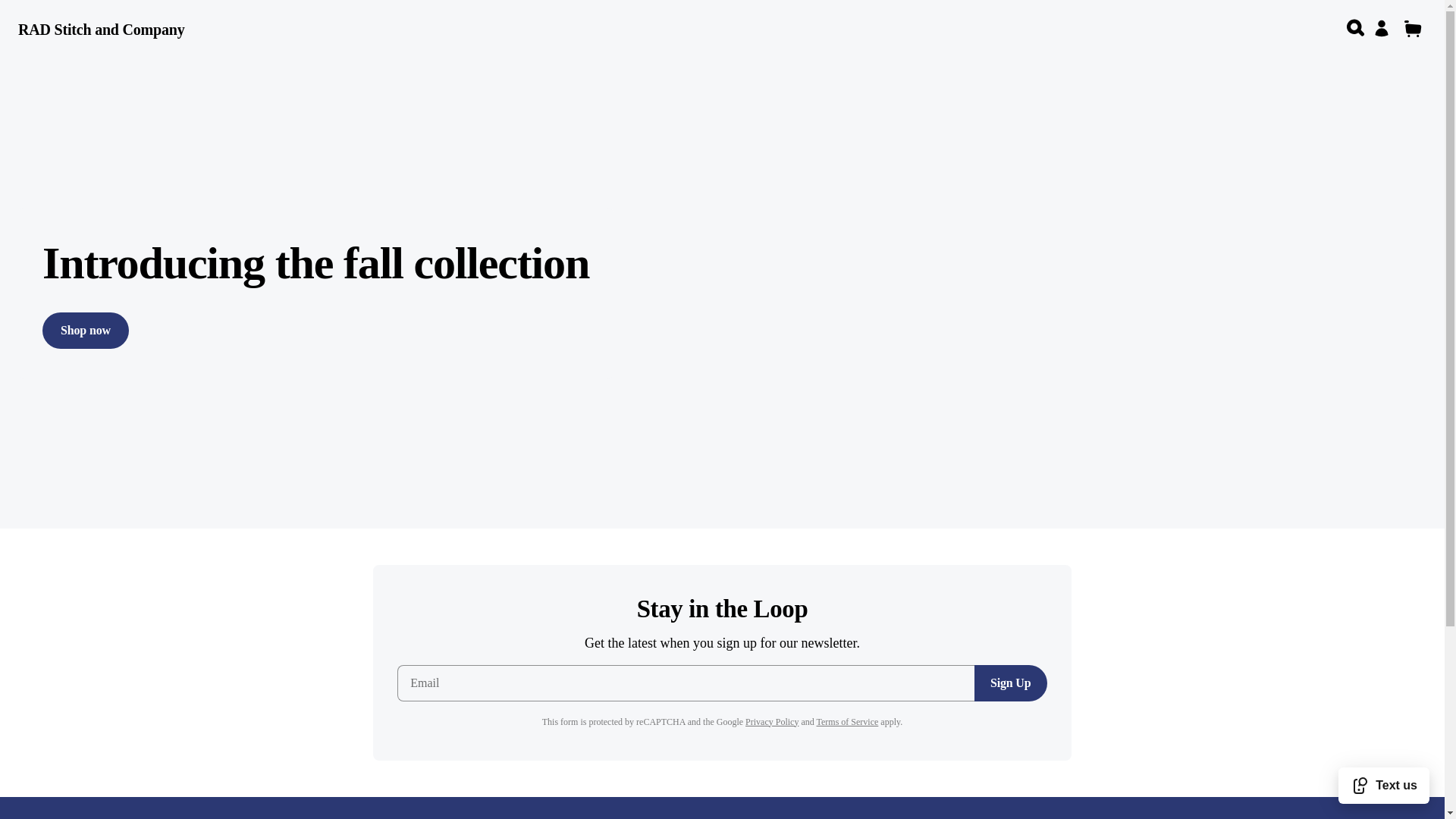 website screenshot of https://radstitchandco.com/