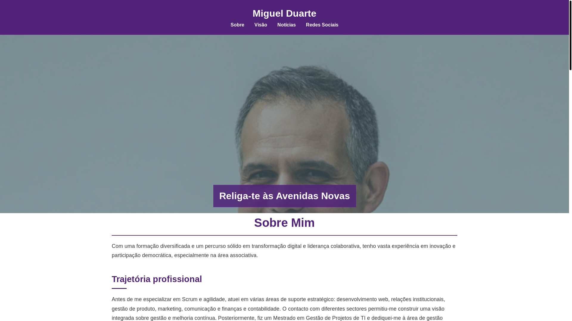 website screenshot of https://autarquicas2025miguelduarte.pages.dev/