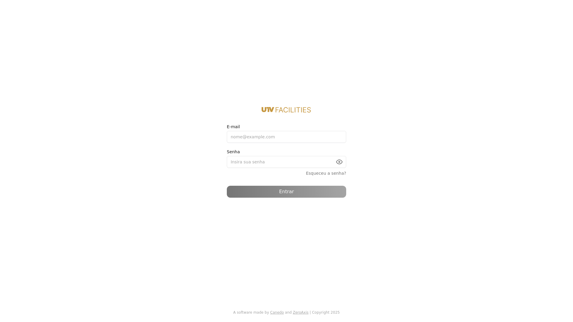 website screenshot of https://zeroaxis.com.br/